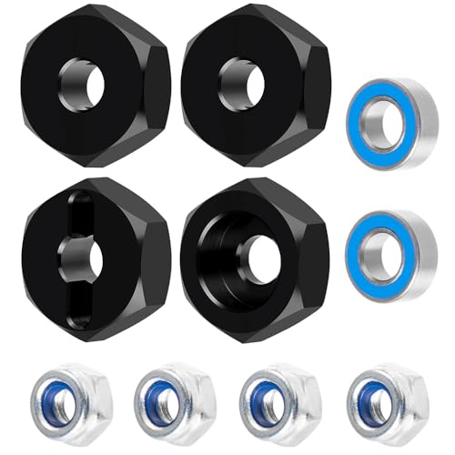 ZHRCFUN 4 Stück 12mm Rad Hex Nabe Adapter für 1/16 RC Autos Losi Mini JRX2 & JRXT Upgrade Teile von ZHRCFUN
