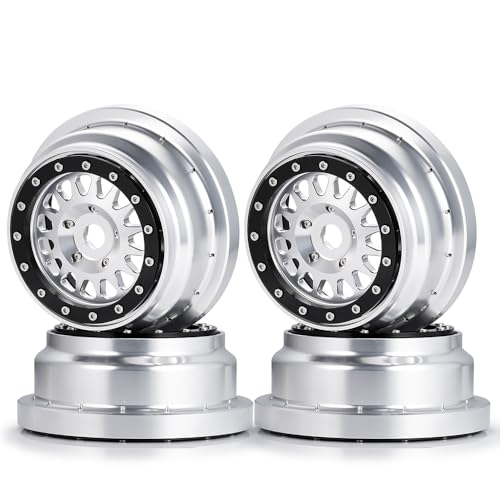 ZHRCFUN 4 Stück CNC RC Beadlock Felgen Wheel Rims für Losi 1/6 Super Baja Rey 2.0 RC Truck Upgrade Zubehör von ZHRCFUN