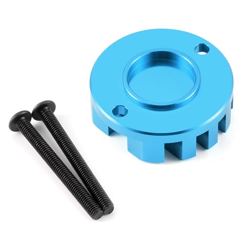 ZHRCFUN CNC Aluminiumlegierung RC Motor Deckel Motorabdeckung für TA-mi-ya 1/12 1/24 Lunchbox Monster Truck Upgrade-Teile (Blau) von ZHRCFUN