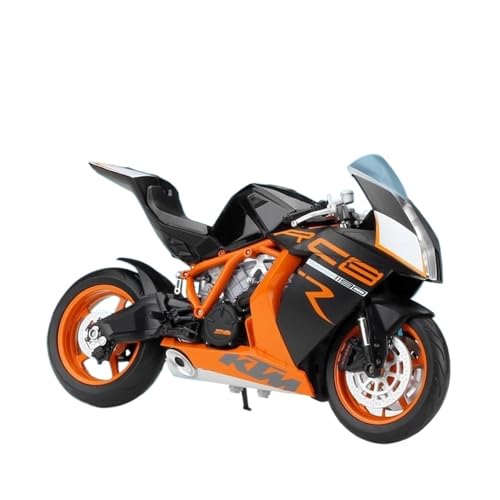1:10 Für KTM 1190 RC8 R Legierung Sport Motorrad Modell Spielzeug CarHobby Spielzeug Desktop Dekoration(Schwarz) von ZHRDWE