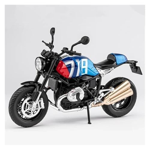 1:12 Für BMW Latte Retro Nine T Street Car Legierung Retro Sport Motorrad Modell Diecast Metall Racing Spielzeugauto(Schwarz) von ZHRDWE
