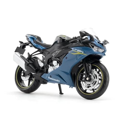 1:12 Für Kawasaki Ninja ZX-6R Druckgusslegierung Motorrad Modellauto Für Hobby Home Decoration Boy(Blau) von ZHRDWE