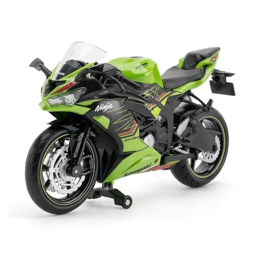 1:12 Für Kawasaki Ninja ZX-6R Druckgusslegierung Motorrad Modellauto Für Hobby Home Decoration Boy(Grün) von ZHRDWE