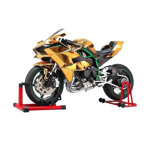 1:6 Für Kawasaki H2R Spray Startable Alloy Diecast Racing Motorrad Modell Spielzeugauto Sammlerstücke Hobby (Gold) von ZHRDWE