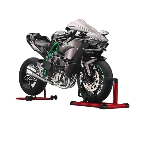 1:6 Für Kawasaki H2R Spray Startable Alloy Diecast Racing Motorrad Modell Spielzeugauto Sammlerstücke Hobby (Schwarz) von ZHRDWE