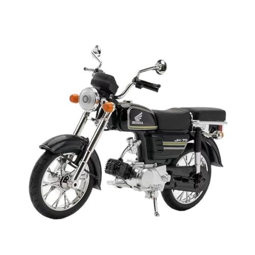 Miniaturfahrzeug 1/12 Für Honda JiaLing JH-70 Legierung Motorrad Diecast Modell Spielzeug Auto Display Hobby Spielzeug Geschenk Mit Basis Originalgetreue Nachbildung(Schwarz) von ZHRDWE