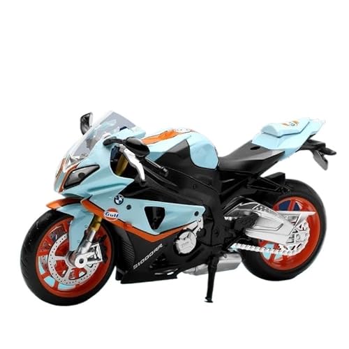 Miniaturfahrzeug 1:12 Für BMW S1000 RR Gulf Oil Edition Legierung Metall Motorrad Diecast Modell Auto Ornament Sammlung Hobby Geburtstag Junge Originalgetreue Nachbildung(Grün) von ZHRDWE
