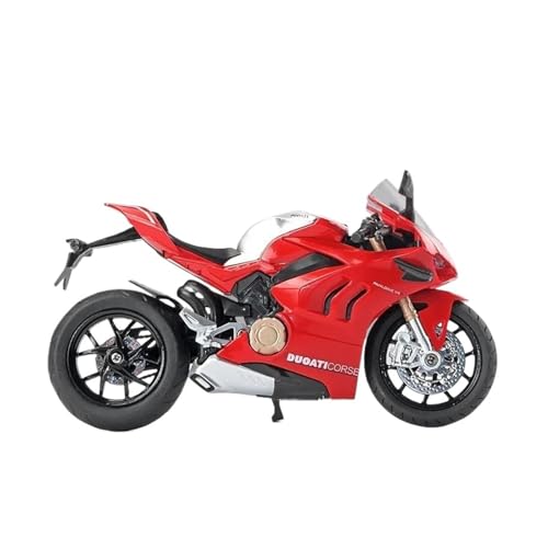 Miniaturfahrzeug 1:12 Für Ducati Panigale V4S Modell Legierung Motorrad Diecast Computer Desktop Ornamente Trendy Display Geschenk Originalgetreue Nachbildung(Rot) von ZHRDWE