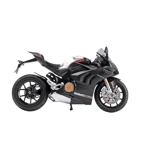 Miniaturfahrzeug 1:12 Für Ducati Panigale V4S Modell Legierung Motorrad Diecast Computer Desktop Ornamente Trendy Display Geschenk Originalgetreue Nachbildung(Schwarz) von ZHRDWE