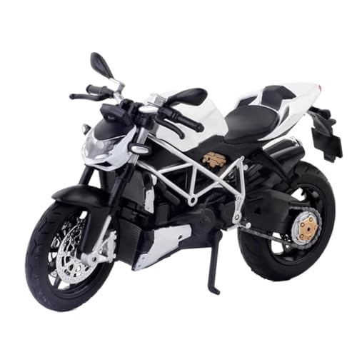 Miniaturfahrzeug 1:12 Für Ducati Streetfighter SMuscle Legierung Motorrad Diecast Modell Sound & Licht Desktop Sammlung Dekorative Jungen Originalgetreue Nachbildung(Schwarz) von ZHRDWE