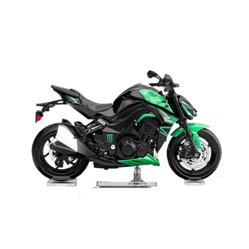 Miniaturfahrzeug 1:12 Für Kawasaki Z1000 Motorrad Druckguss Modell Auto Legierung Metall Mit Basis Display Hobby Hause Dekoration Junge Originalgetreue Nachbildung(Grün) von ZHRDWE