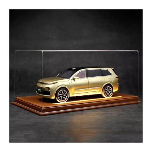 Modellauto Metall 1: 24 Für Ideal L9 New Energy Alloy Collector's Edition Automodell Spielzeug Leichtes Leder Transparente Displaybox(Beige) von ZHRDWE