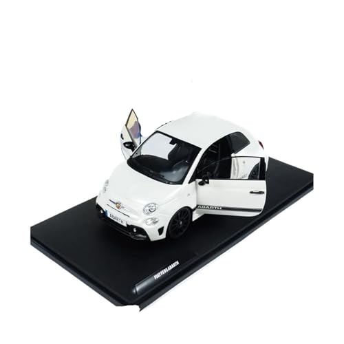 Modellauto Metall 1:18 Für SOLIDO F595 Abarth Legierung Automodell Geschenke Dekoration Sammlung Druckguss Fahrzeug Spielzeug Statische Anzeige Spielzeugauto(White) von ZHRDWE