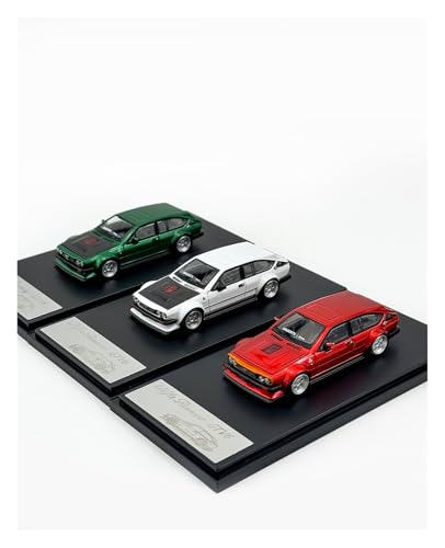 Modellauto Metall 1:64 Für Alfa Romeo Gtv6 Wide-Body Änderung Haube Kann Geöffnet Werden Modell Auto Spielzeug Sammlung Ornamente(White) von ZHRDWE