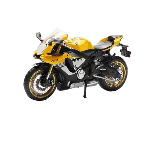 Motorrad-Spielzeug 1:12 für Yamaha YZF-R1 klassisches Motorrad-Fahrzeug aus Legierung (gelb) von ZHRDWE