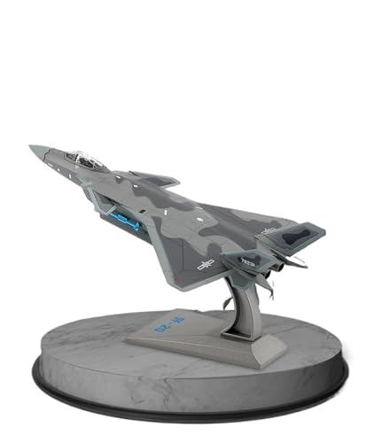 Spielflugzeug (Mit Halterung) Sammlerstück, Klassischer J20 Dragon Fighter-Nachbau Im Maßstab 1:100 Militärflugzeug Aus Legierung J20 Stealth-Modell Ausstellungsstück Erinnerungsgeschenk Miniaturmodel von ZHRDWE