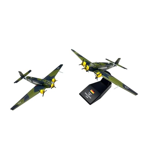 Spielflugzeug 1/144 Für Den Zweiten Weltkrieg Deutschland Junkers Ju52 Die-Cast Metal-Militärtransportflugzeuge (mit Stand) Flugzeuglegierung Modell Military Aircraft Collector Display Geschenk Miniat von ZHRDWE