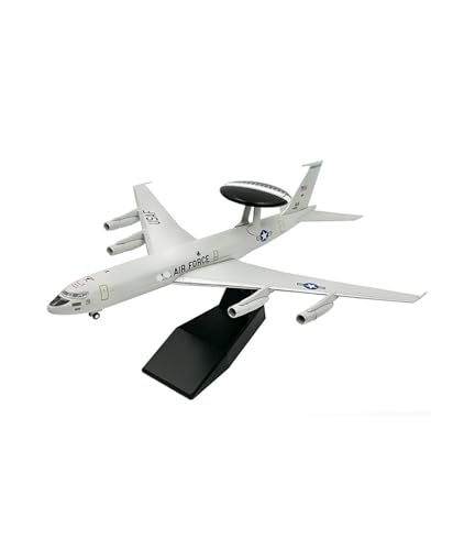 Spielflugzeug 1/200 Für Druckgussmetall Der Luftwaffe Boeing E-3 Lookout Frühwarnflugzeug Kampfflugzeug Fertige Militärflugzeug-Modelllegierung OrnamentsammlungDisplay (mit Ständer) Miniaturmodell von ZHRDWE
