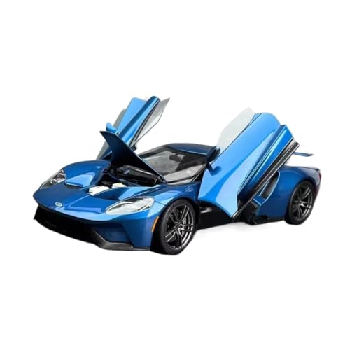 ZHRDWE Casting Car Modell 1/18 Für Den Neuen Ford GT Vollständig Geöffnet Statische Anzeige Weihnachtsgeschenksammlung Sportwagenmodell Spielzeugauto(Blau) von ZHRDWE