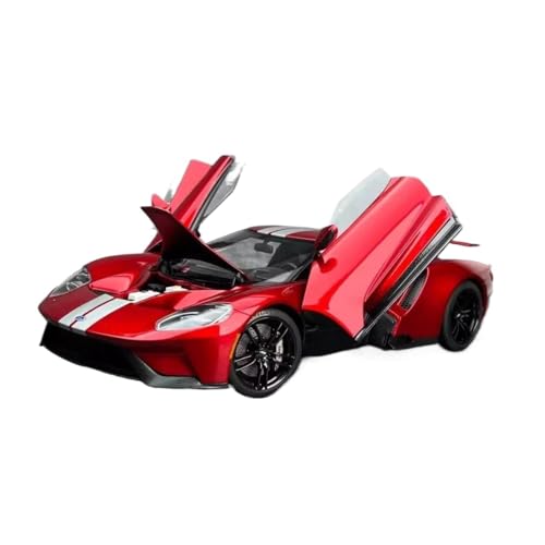 ZHRDWE Casting Car Modell 1/18 Für Den Neuen Ford GT Vollständig Geöffnet Statische Anzeige Weihnachtsgeschenksammlung Sportwagenmodell Spielzeugauto(Rot) von ZHRDWE