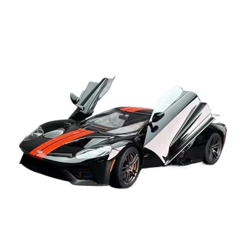 ZHRDWE Casting Car Modell 1/18 Für Den Neuen Ford GT Vollständig Geöffnet Statische Anzeige Weihnachtsgeschenksammlung Sportwagenmodell Spielzeugauto(Schwarz) von ZHRDWE
