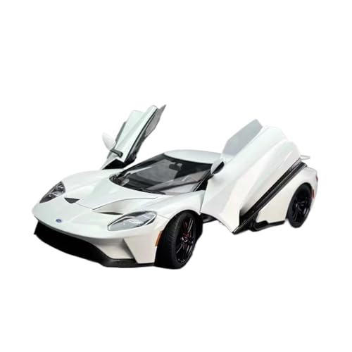 ZHRDWE Casting Car Modell 1/18 Für Den Neuen Ford GT Vollständig Geöffnet Statische Anzeige Weihnachtsgeschenksammlung Sportwagenmodell Spielzeugauto(White) von ZHRDWE