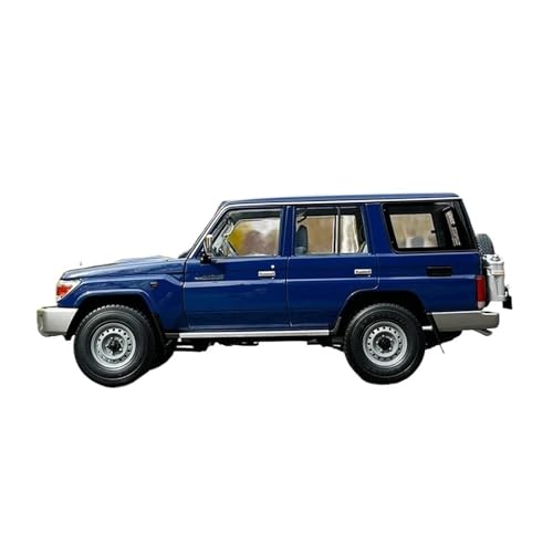 ZHRDWE Casting Car Modell 1/18 Für Land Cruiser 76 2017 LC76 SUV Fast Echtes Geländewagenmodell Aus Legierung, Sammlungsgeschenk Für Freunde Und Familie Spielzeugauto(Blau) von ZHRDWE