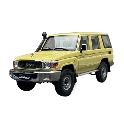 ZHRDWE Casting Car Modell 1/18 Für Land Cruiser 76 2017 LC76 SUV Fast Echtes Geländewagenmodell Aus Legierung, Sammlungsgeschenk Für Freunde Und Familie Spielzeugauto(Yellow) von ZHRDWE