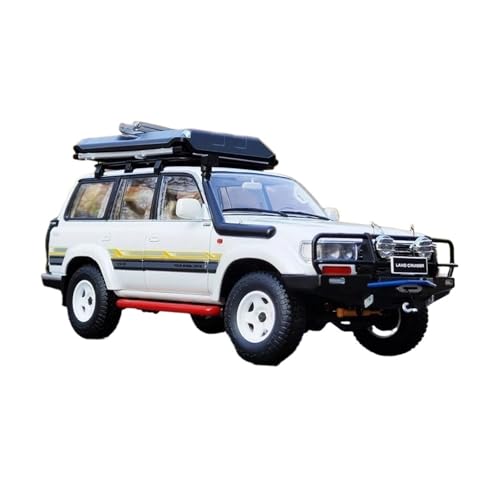 ZHRDWE Casting Car Modell 1/18 Für Toyota Landcool Lutzer LC80 Geländewagen Modifizierte Legierung Modell Sammlung Display Geschenkstücke Spielzeugauto(White) von ZHRDWE