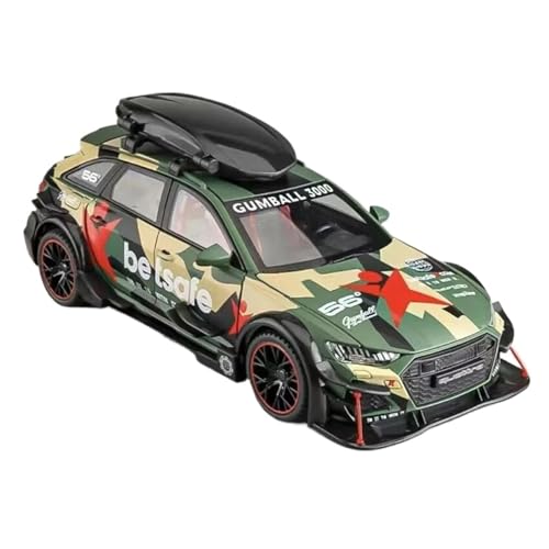 ZHRDWE Casting Car Modell 1/24 Für Audi RS6 Legierung Avant Station Wagon Modell Simulation Sound Und Licht Ornamente Sammlung Junge Geschenk Spielzeug Spielzeugauto(Green 2) von ZHRDWE
