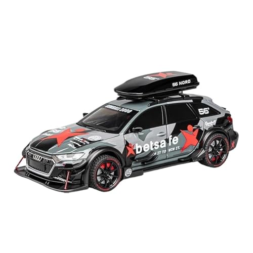 ZHRDWE Casting Car Modell 1/24 Für Audi RS6 Legierungs-Rennwagenmodell. Detailgetreue Simulationsspielsammlung In Mehreren Farben Spielzeugauto(Gray 1) von ZHRDWE