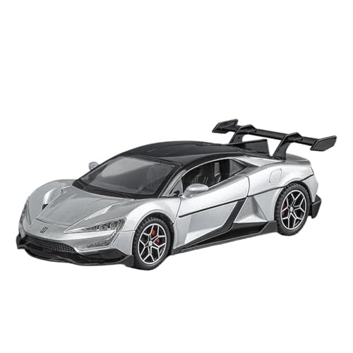 ZHRDWE Casting Car Modell 1/32 Für BYD Yangwang U9 Legierung Rennwagen Fahrzeugtyp Sound Und Licht Simulation Junge Spielzeug Geschenk Spielzeugauto(Gray) von ZHRDWE