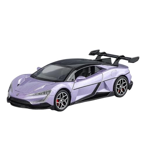 ZHRDWE Casting Car Modell 1/32 Für BYD Yangwang U9 Legierung Rennwagen Fahrzeugtyp Sound Und Licht Simulation Junge Spielzeug Geschenk Spielzeugauto(Purple) von ZHRDWE