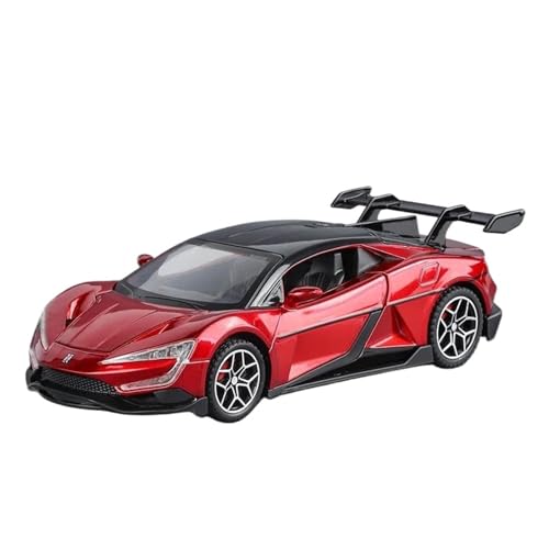ZHRDWE Casting Car Modell 1/32 Für BYD Yangwang U9 Legierung Rennwagen Fahrzeugtyp Sound Und Licht Simulation Junge Spielzeug Geschenk Spielzeugauto(Rot) von ZHRDWE