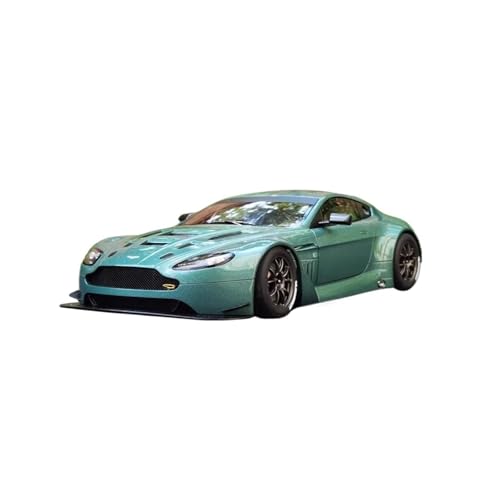 ZHRDWE Casting Car Modell 1:18 Für Aston Martin Vantage V12 GT3 Sportmodellsammlung Geschenk An Freunde Und Familie Schwarz-weißes Rennauto Spielzeugauto(Grün) von ZHRDWE