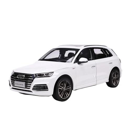 ZHRDWE Casting Car Modell 1:18 Für Special Edition 2018 Q5L Dreifarbiges Schwarz-Weiß-Blau-Legierungsauto-Druckgussfahrzeugmodell Spielzeugauto(White) von ZHRDWE