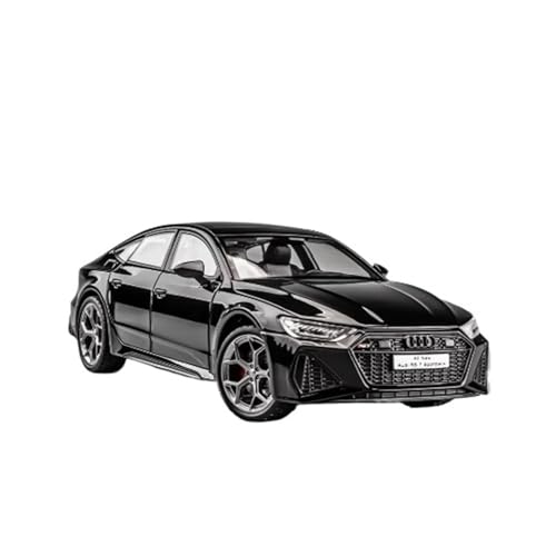 ZHRDWE Casting Car Modell 1:24 Für Audi RS7 Legierung Auto Modell Sound Und Licht Treue Details Für Spielzimmer Outdoor Spaß Sammlung Spielzeugauto(Schwarz) von ZHRDWE