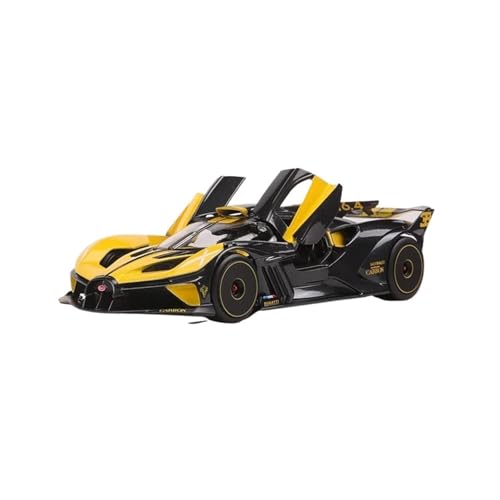 ZHRDWE Casting Car Modell 1:24 Für Bugatti Bolide Supercar Statische Druckgussfahrzeuge Simulierte Spielszene Ornament Spielzeugauto(Yellow) von ZHRDWE