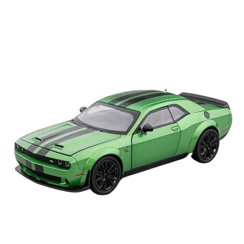ZHRDWE Casting Car Modell 1:24 Für Dodge Challenger SRT Hellcat. Simulierte Autoornamente Aus Legierung, Sammlerstücke Für Geburtstagsgeschenke Für Jungen Spielzeugauto(Grün) von ZHRDWE