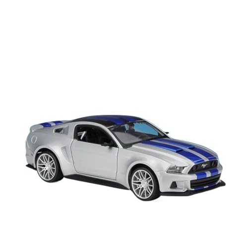 ZHRDWE Casting Car Modell 1:24 Für Ford Mustang Street Racing Diecast Fahrzeugmodell Muscle Car Getreu Den Originaldetails Spielzeugauto(Gray) von ZHRDWE