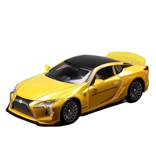 ZHRDWE Casting Car Modell 1:32 LC500 Legierung Sportwagen Spielzeug Rennfahrzeug Modell Simulation Sound Und Licht Sammlung Geschenke Für Jungen Spielzeugauto(Yellow) von ZHRDWE