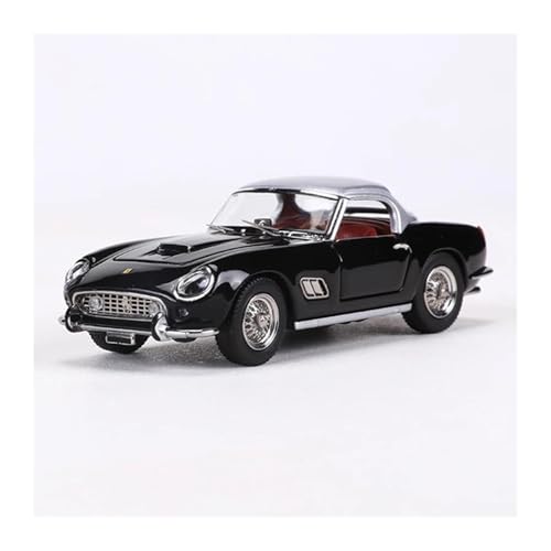 ZHRDWE Casting Car Modell Für Cabrio Classic Roadster 250GT1:64 Modellauto aus Metalldruckguss, Dekoration, Sammlung, Geschenk Spielzeugauto(Schwarz) von ZHRDWE