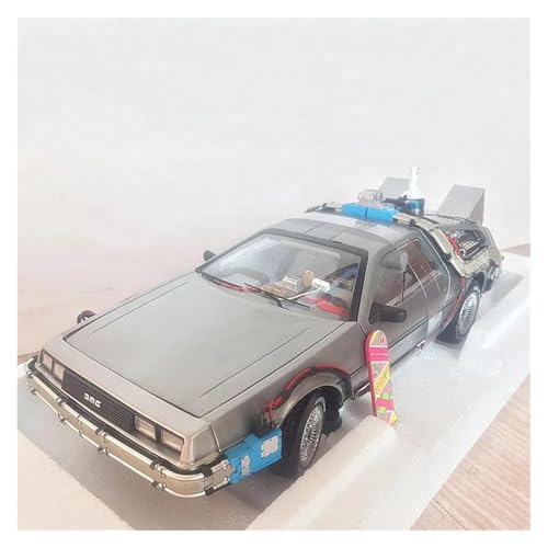 ZHRDWE Modellauto Metall 1/18 Für Teil 3 Zeit Maschine Delorean DMC-12 Diecast Legierung Fahrzeug Metall Spielzeug Klassische Sammlung Geschenk Spielzeugauto von ZHRDWE