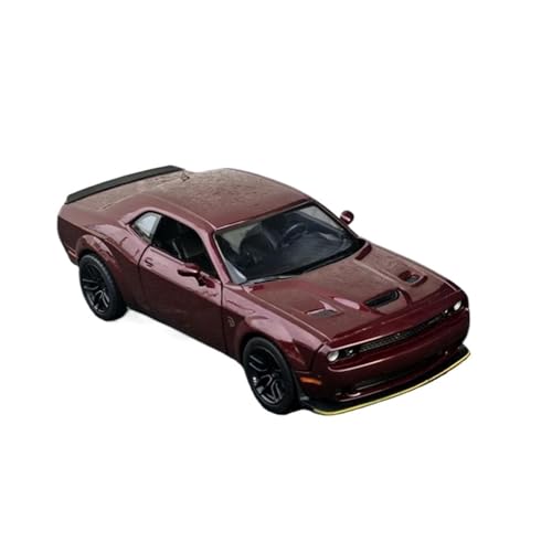 ZHRDWE Modellauto Metall 1/24 Für Dodge Challenger Hellcat SRT Diecast Modell Auto Perfekt Für Spielen Oder Display Spielzeugauto(Rot) von ZHRDWE