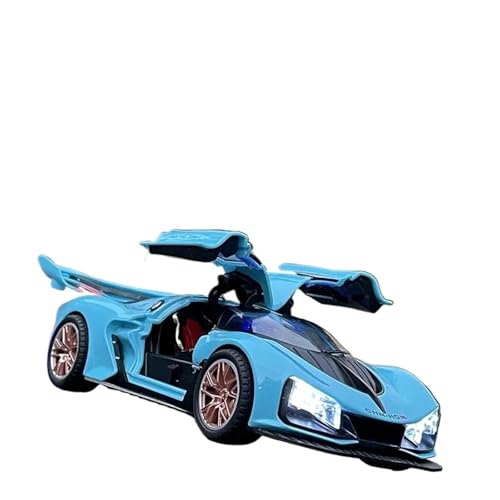 ZHRDWE Modellauto Metall 1/24 Für HONGQI S9 Mit Sound Und Licht Spray Diecast Auto Modell Spielzeug Hobby Geschenke Spielzeugauto(Blue 2) von ZHRDWE