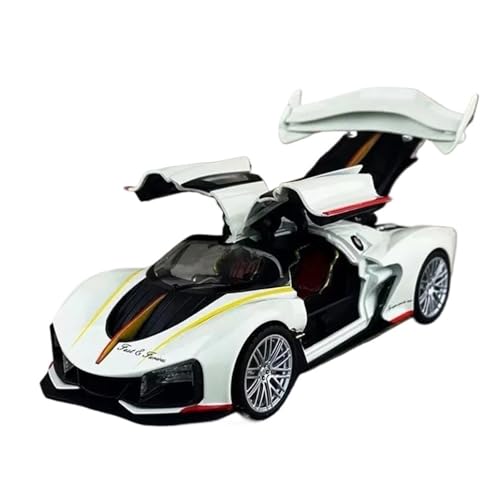 ZHRDWE Modellauto Metall 1/24 Für HONGQI S9 Mit Sound Und Licht Spray Diecast Auto Modell Spielzeug Hobby Geschenke Spielzeugauto(White) von ZHRDWE