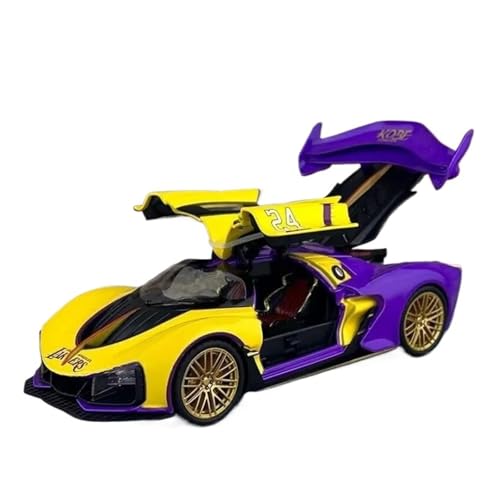 ZHRDWE Modellauto Metall 1/24 Für HONGQI S9 Mit Sound Und Licht Spray Diecast Auto Modell Spielzeug Hobby Geschenke Spielzeugauto(Yellow) von ZHRDWE