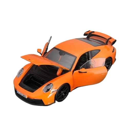 ZHRDWE Modellauto Metall 1/24 Für Porsche 911 GT3 RS Legierung Rennwagen ToysHypercar Modell Druckguss Fahrzeug Weihnachten Geburtstagsgeschenk Spielzeugauto(Orange) von ZHRDWE