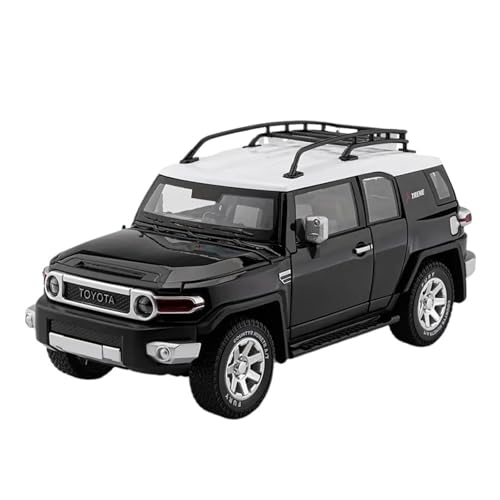 ZHRDWE Modellauto Metall 1/24 Für Toyota FJ Cruiser SUV Legierung Druckguss Metall Off-Road Fahrzeuge Auto Modell Interaktive Spiel Geschenk Spielzeugauto(Schwarz) von ZHRDWE