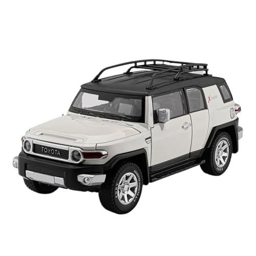 ZHRDWE Modellauto Metall 1/24 Für Toyota FJ Cruiser SUV Legierung Druckguss Metall Off-Road Fahrzeuge Auto Modell Interaktive Spiel Geschenk Spielzeugauto(White) von ZHRDWE
